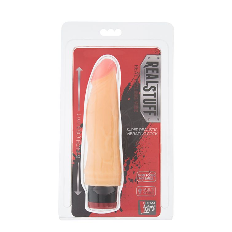 Купить вибратор-реалистик realstuff multispeed vibrator 6inch - 15,5 см. Image