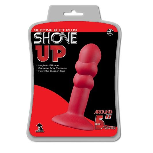 Купить красная анальная пробка shove up 5inch silicone butt plug red - 12,7 см. Image