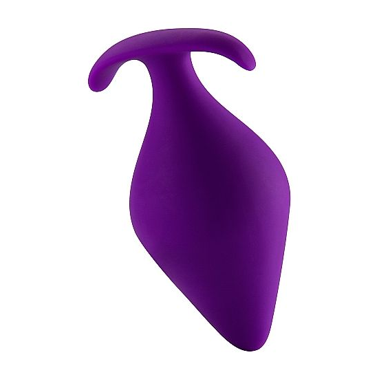 Купить фиолетовая анальная пробка butt plug with handle large - 13,1 см.  Image