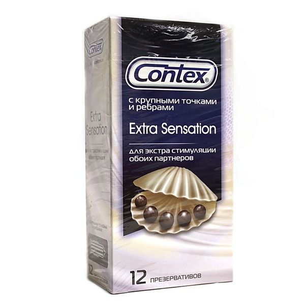 Купить презервативы с крупными точками и рёбрами contex extra sensation - 12 шт. Image