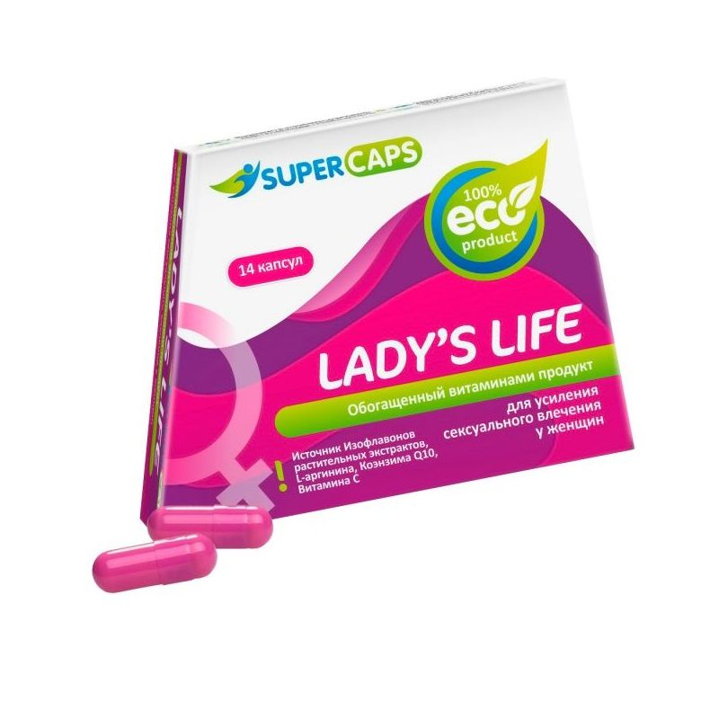 Купить возбуждающие капсулы ladys life - 14 капсул (0,35 гр.) Image