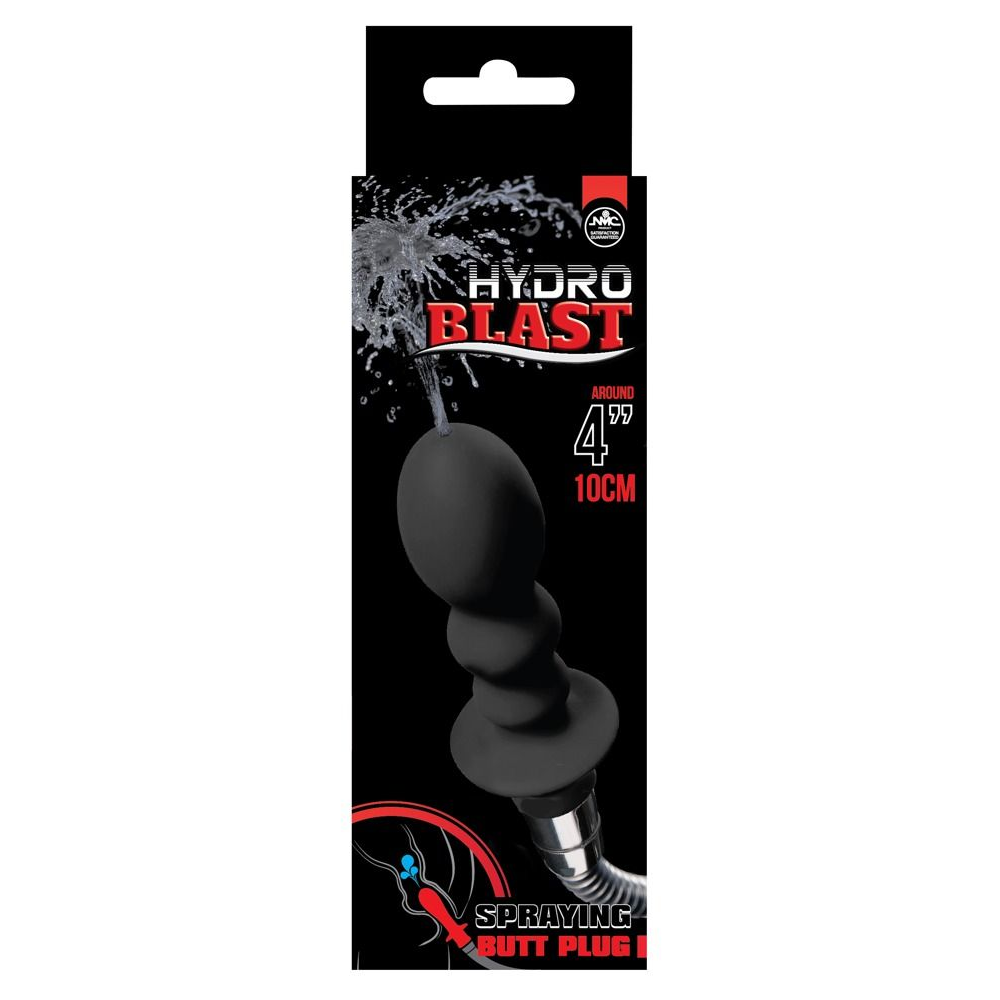 Купить чёрная насадка для душа hydroblast 4inch buttplug shape douche для анальной стимуляции Image