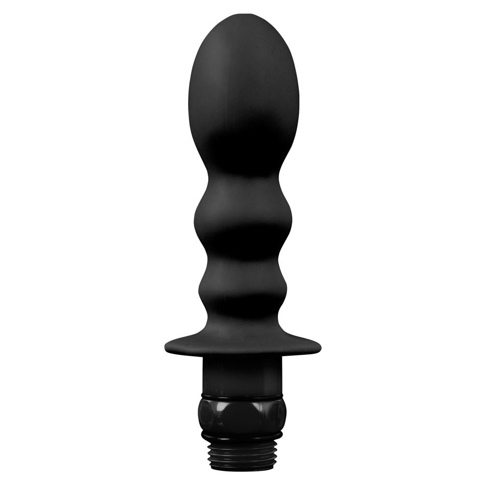 Купить чёрная насадка для душа hydroblast 4inch buttplug shape douche для анальной стимуляции Image