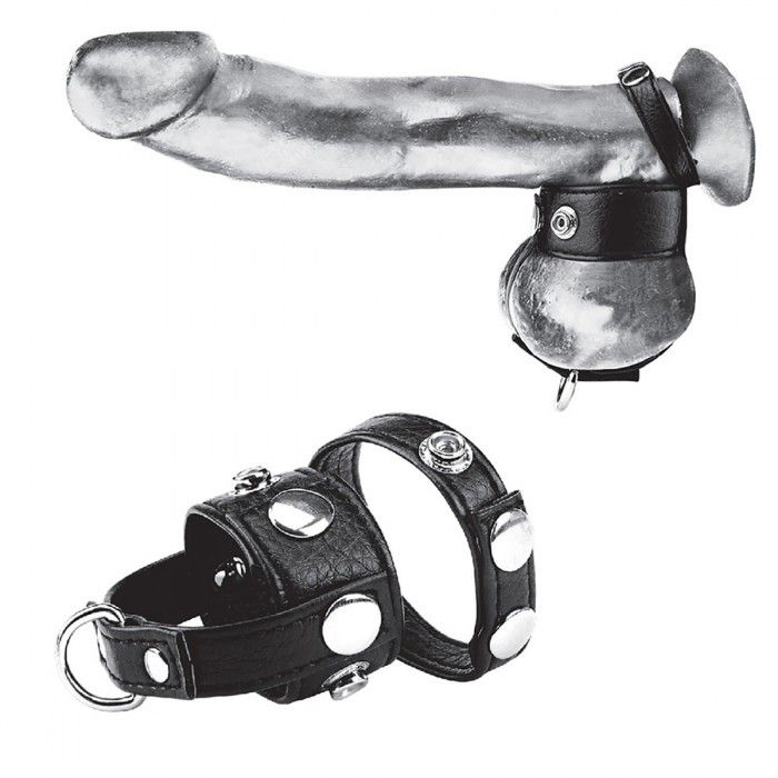 Купить утяжка для мошонки и пениса cock ring with 1  ball stretcher and optional weight ring Image