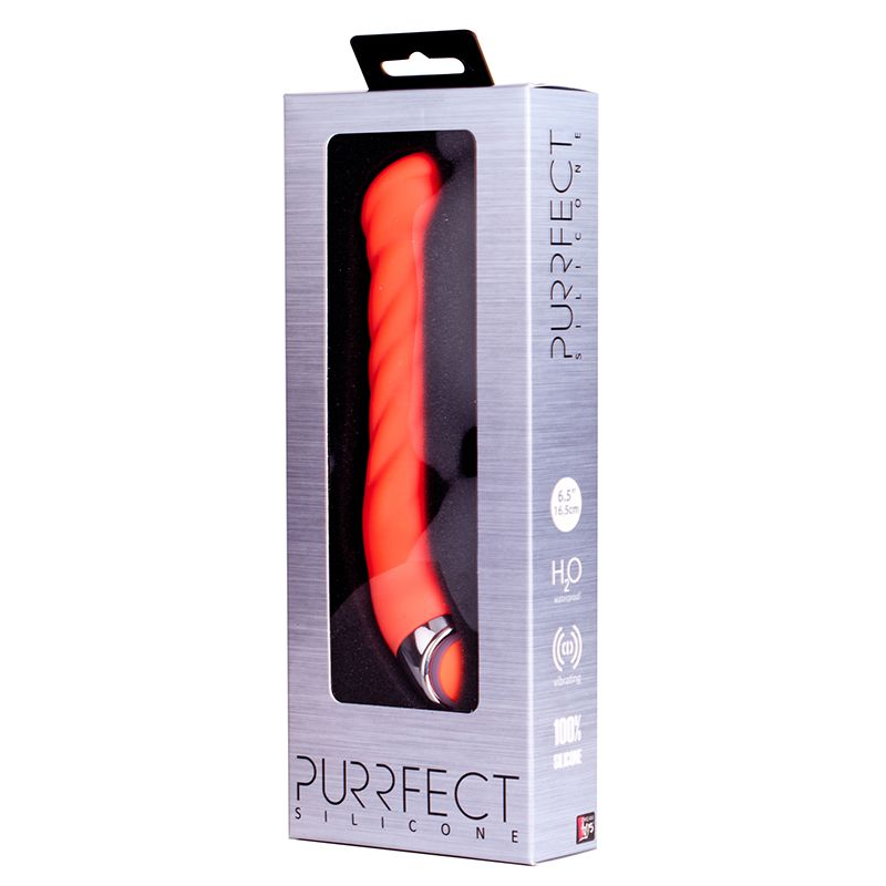 Купить оранжевый силиконовый g-вибратор purrfect silicone g-spot vibrator - 17,7 см. Image