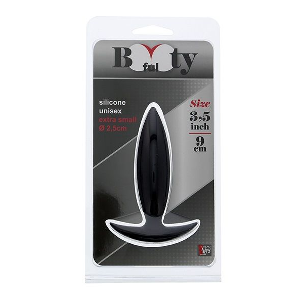 Купить чёрная мини-пробка для анальной стимуляции bootyful anal plug xtra small black - 9 см. Image