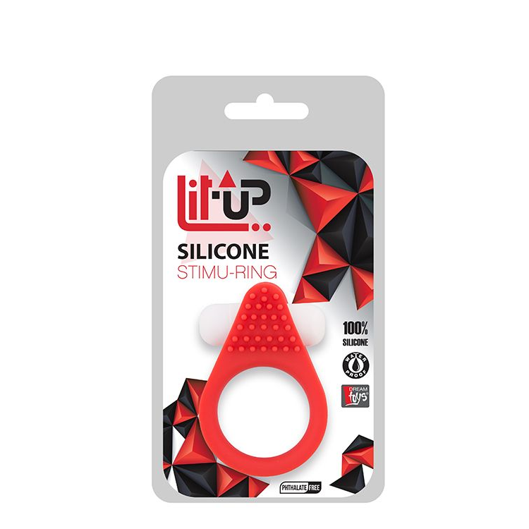 Купить красное эрекционное кольцо lit-up silicone stimu ring 1 red Image