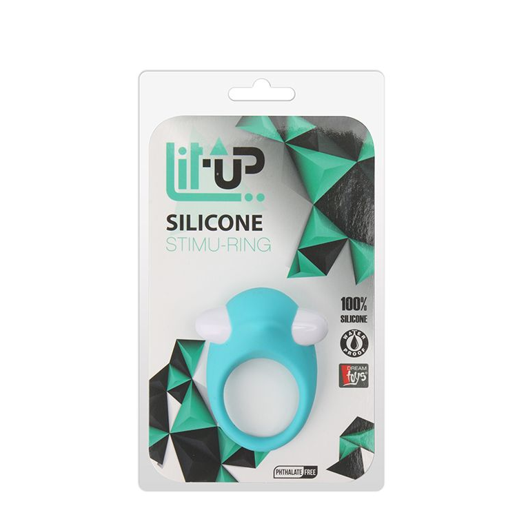 Купить голубое эрекционное кольцо lit-up silicone stimu ring 6 Image