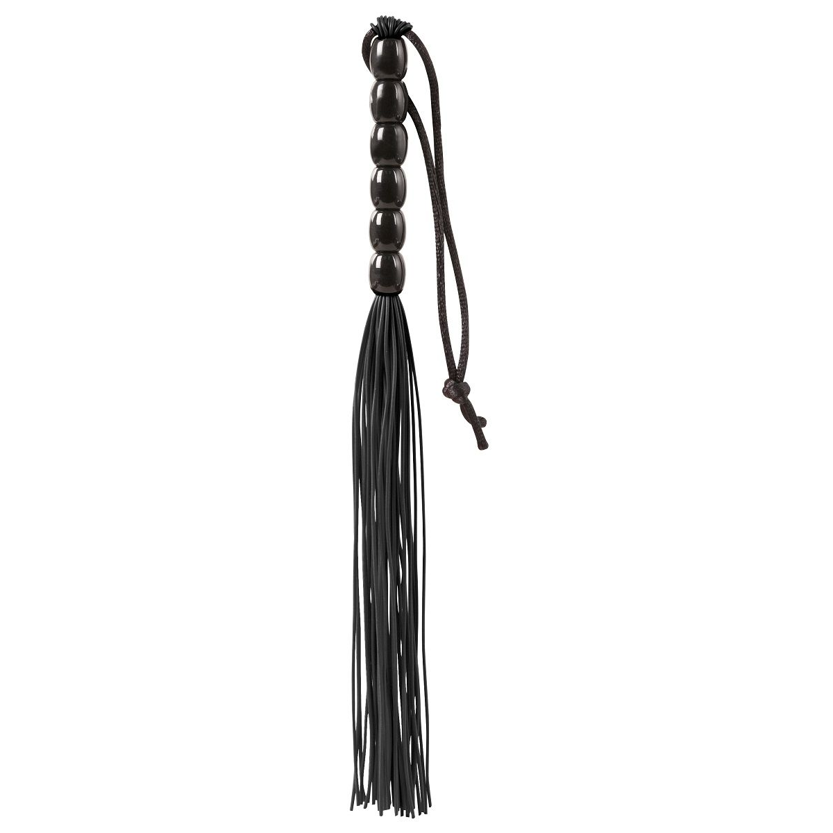 Купить чёрная мини-плеть из резины rubber mini whip - 22 см. Image