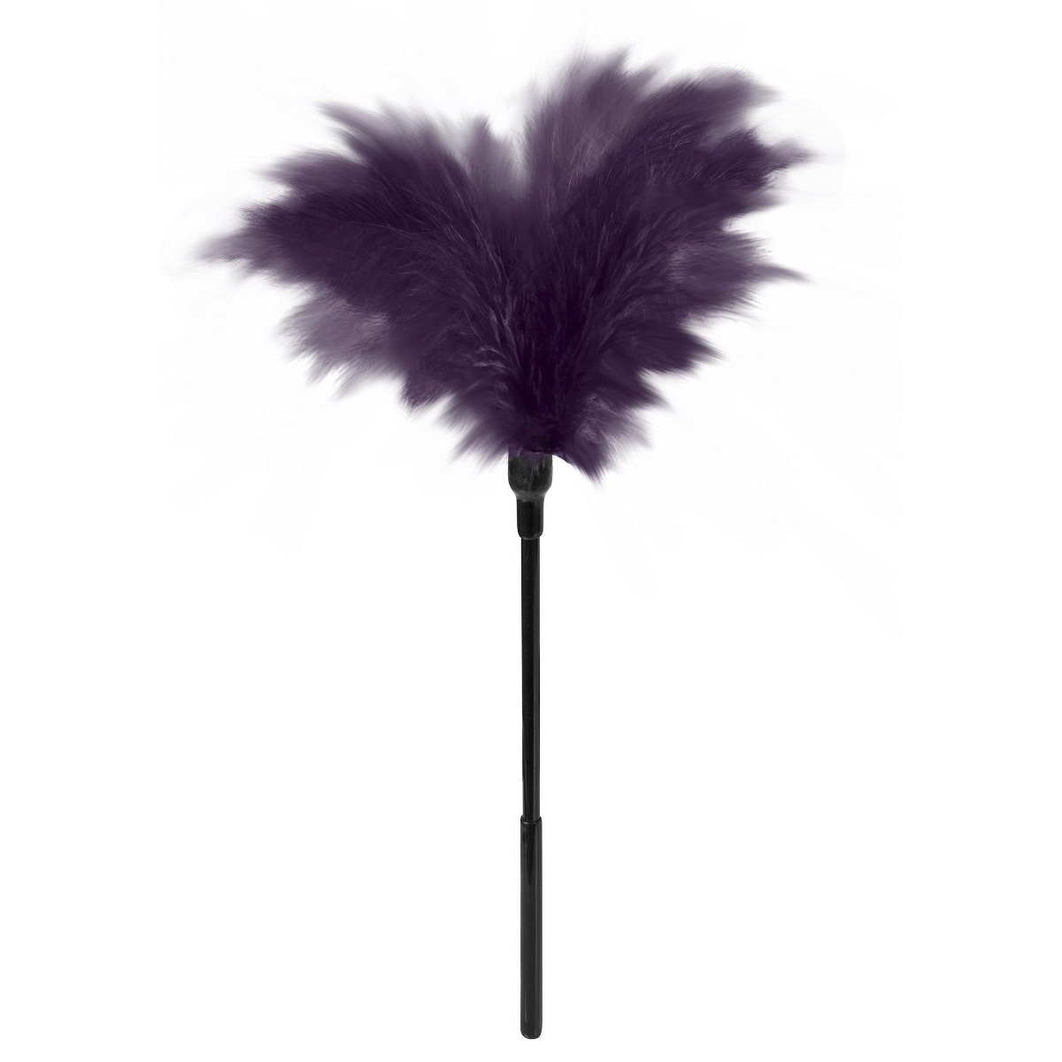 Купить пластиковая метелочка с фиолетовыми пёрышками small feather tickler - 32 см. Image