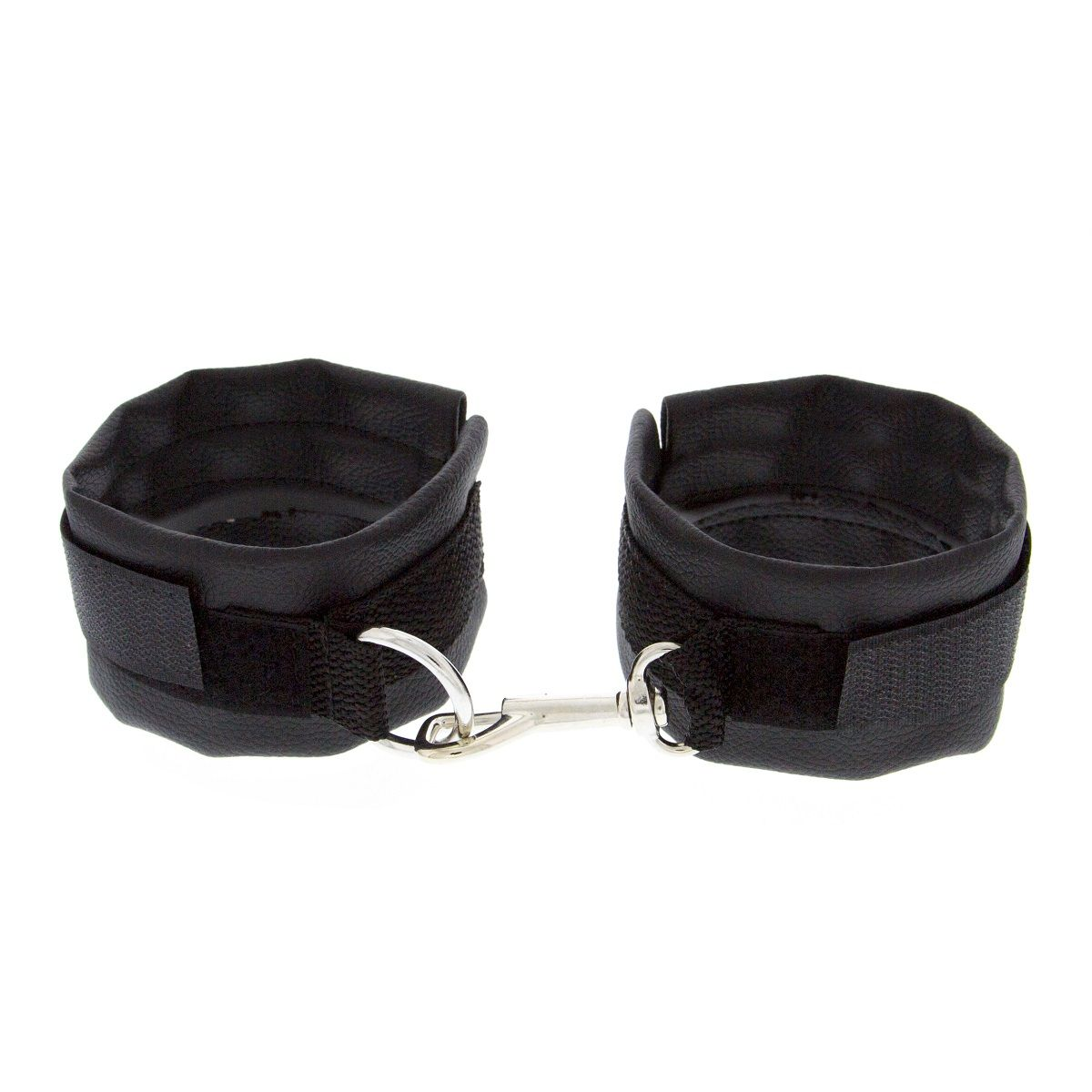 Купить чёрные полиуретановые наручники с карабином beginners wrist restraints Image