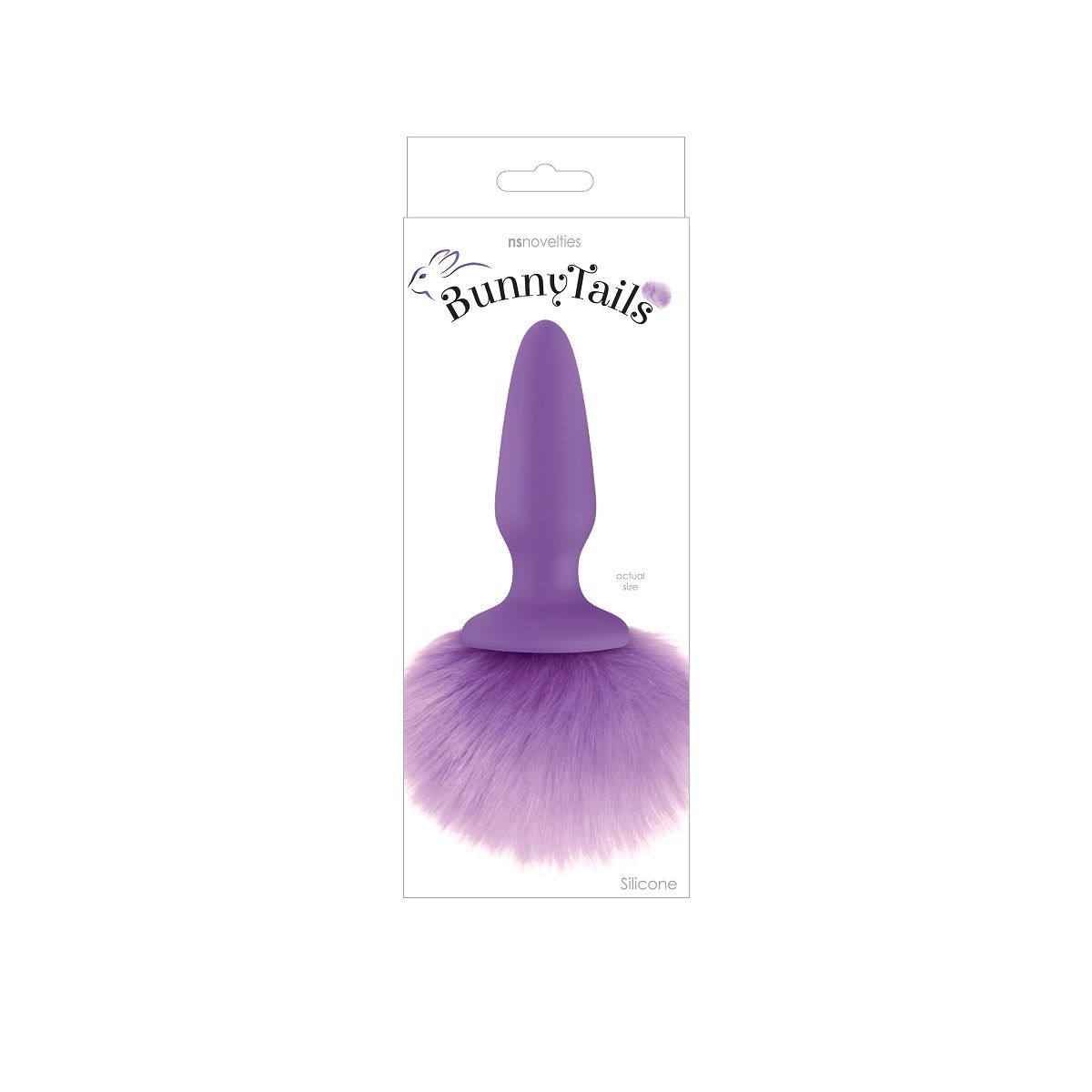 Купить фиолетовая анальная пробка с фиолетовым заячьим хвостом bunny tails purple Image