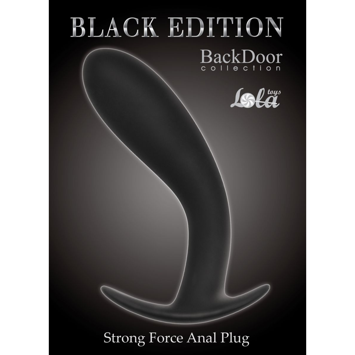 Купить чёрная анальная пробка strong force anal plug - 13,5 см. Image