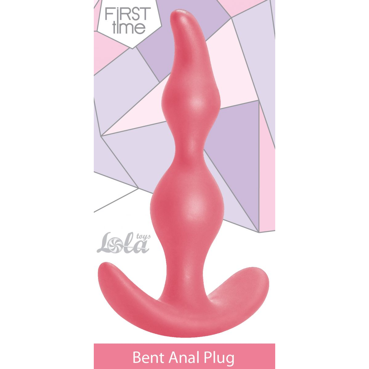 Купить розовая анальная пробка bent anal plug black - 13 см. Image