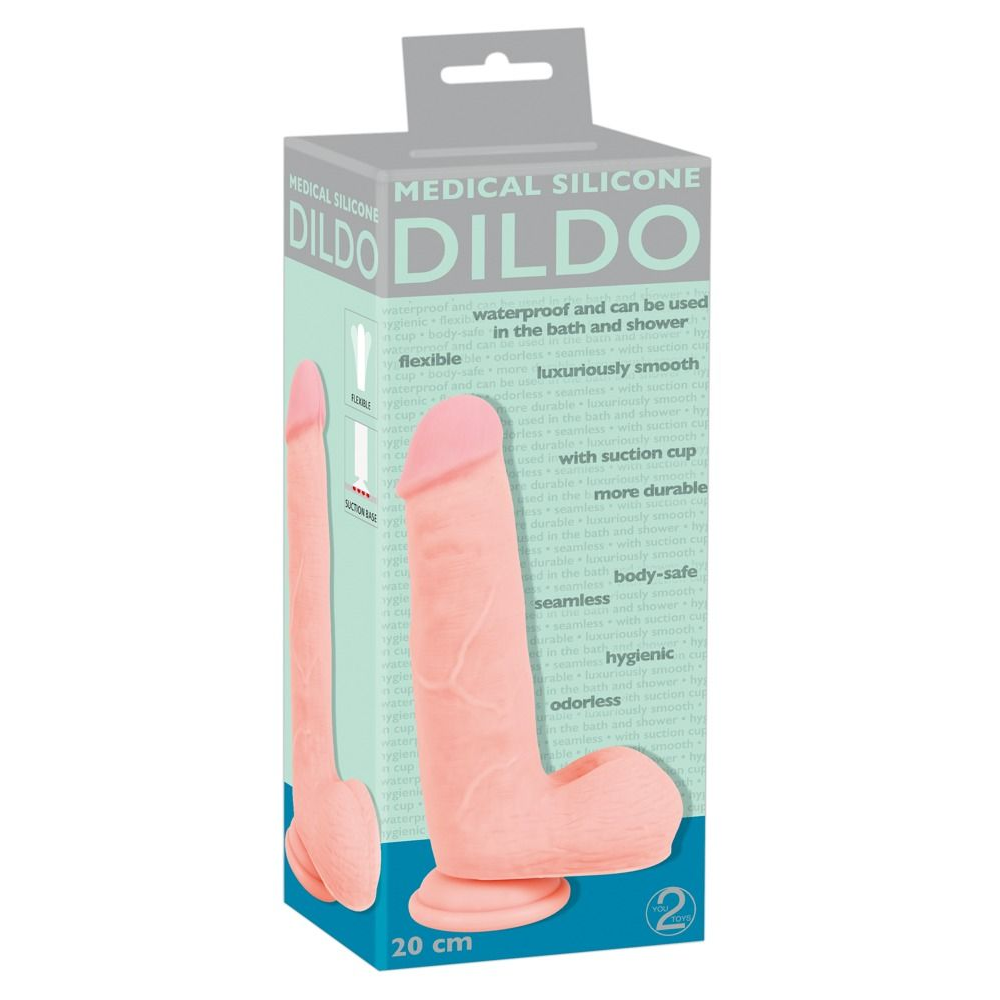 Купить фаллоимитатор medical silicone dildo - 20 см. Image