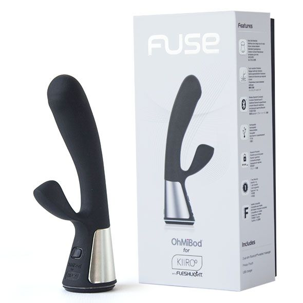 Купить чёрный интерактивный вибратор kiiroo ohmibod fuse - 18 см. Image