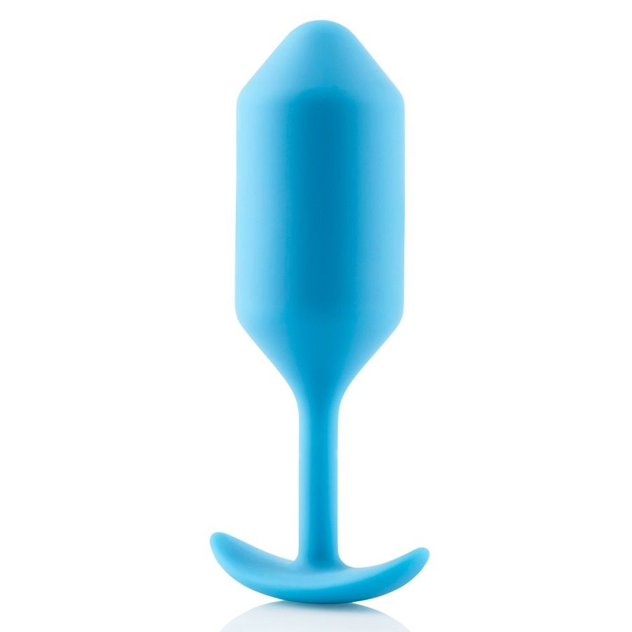 Купить голубая пробка для ношения b-vibe snug plug 3 - 12,7 см. Image