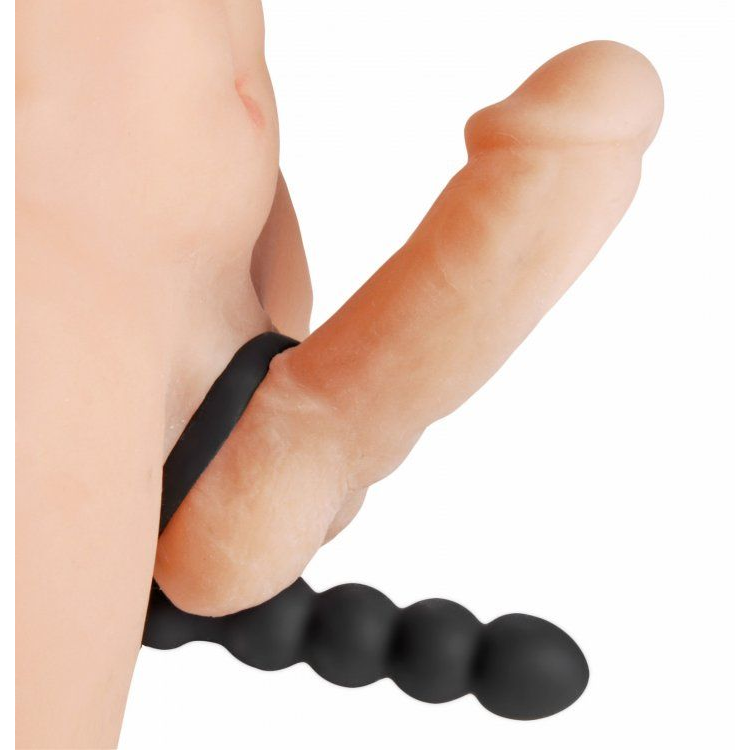 Купить насадка для двойного проникновения double fun cock ring with double penetration vibe Image