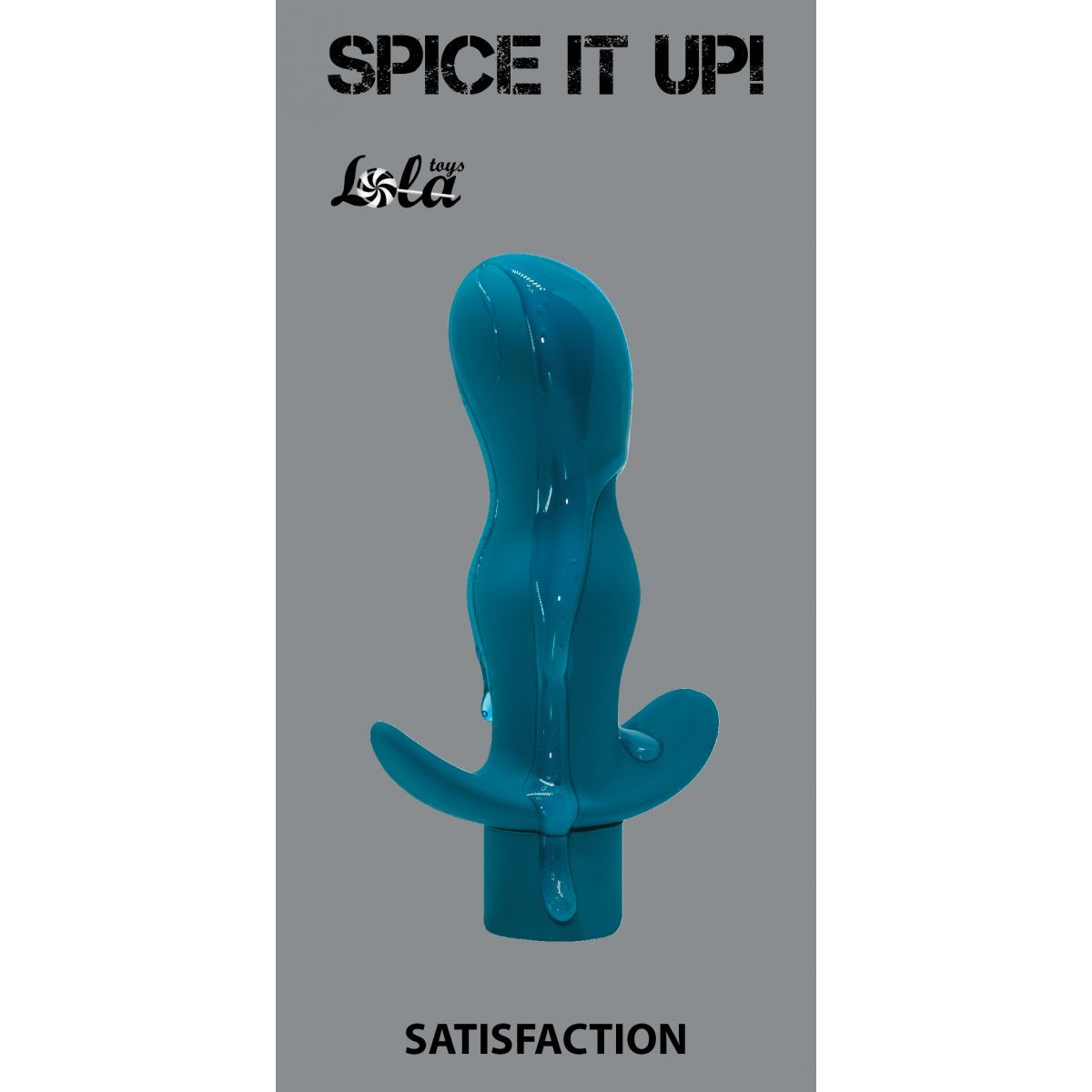 Купить бирюзовая анальная пробка с вибрацией satisfaction - 11,5 см. Image