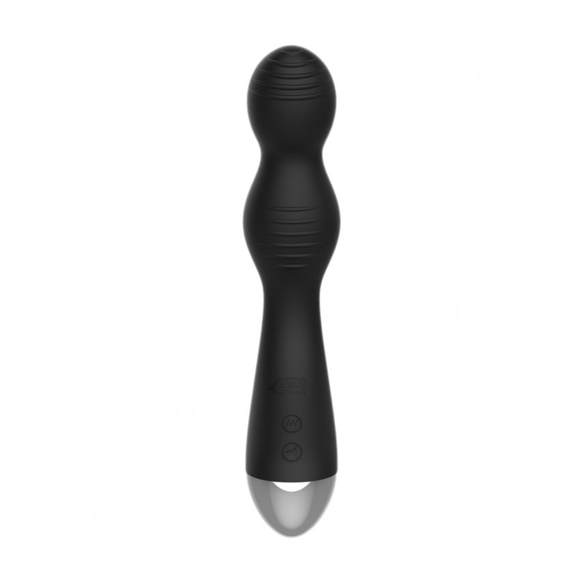 Купить чёрный вибратор с электростимуляцией e-stimulation g-spot vibrator - 19,5 см. Image