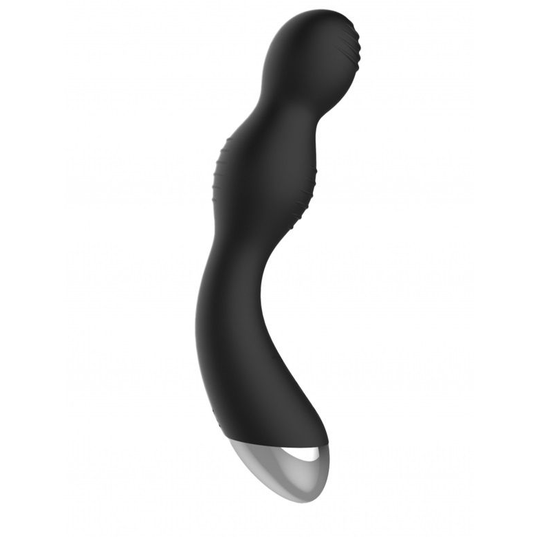 Купить чёрный вибратор с электростимуляцией e-stimulation g-spot vibrator - 19,5 см. Image