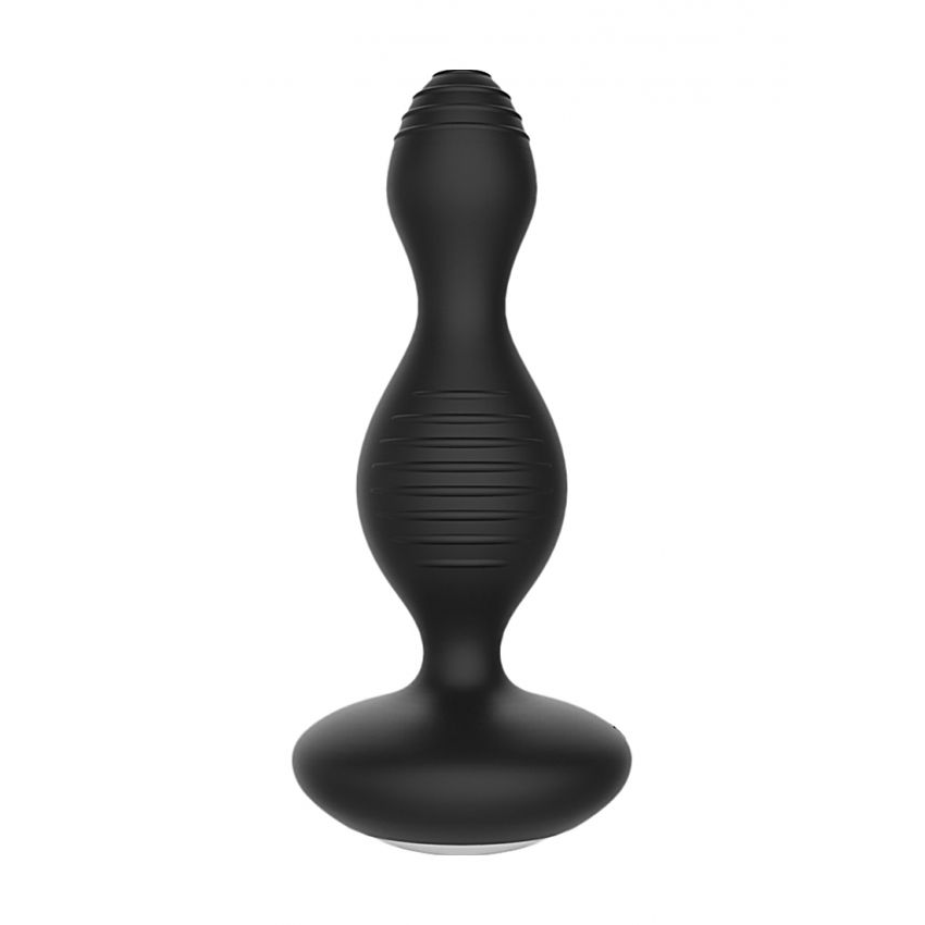 Купить чёрная анальная пробка с электростимуляцией e-stimulation vibrating buttplug - 14 см. Image