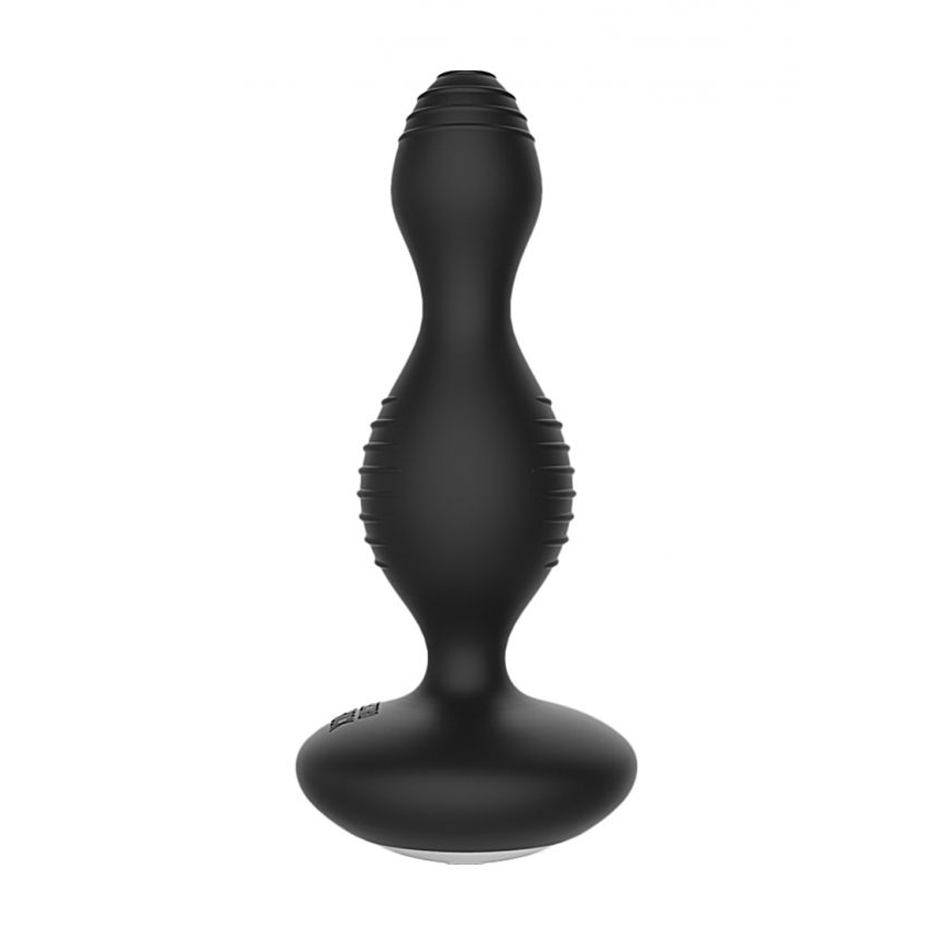 Купить чёрная анальная пробка с электростимуляцией e-stimulation vibrating buttplug - 14 см. Image