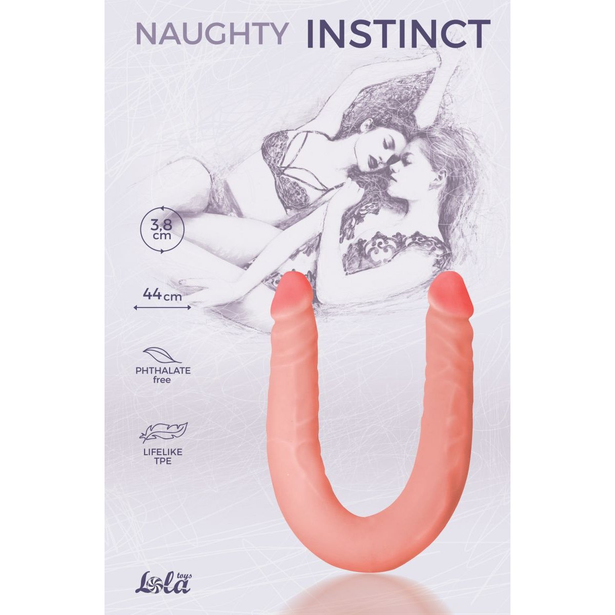 Купить двусторонний фаллоимитатор naughty instinct - 44 см. Image