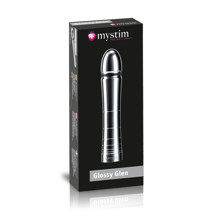 Купить фаллоимитатор для электростимуляции glossy glen dildo - 14 см. Image