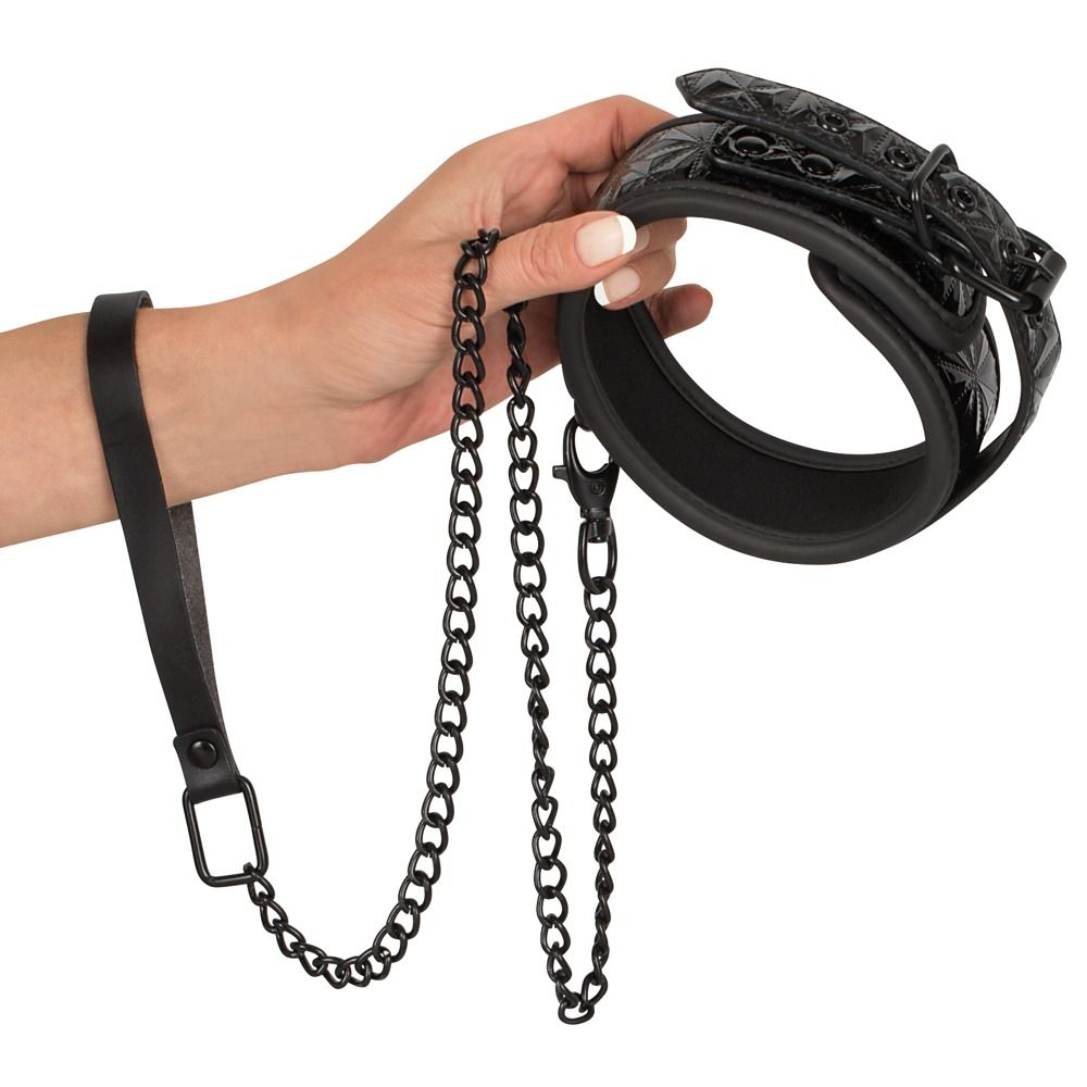 Купить ошейник и поводок с геометрическим узором collar with leash Image