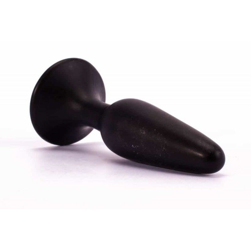 Купить чёрная анальная пробка с ограничительным основанием lure me silicone anal plug - 12,1 см. Image