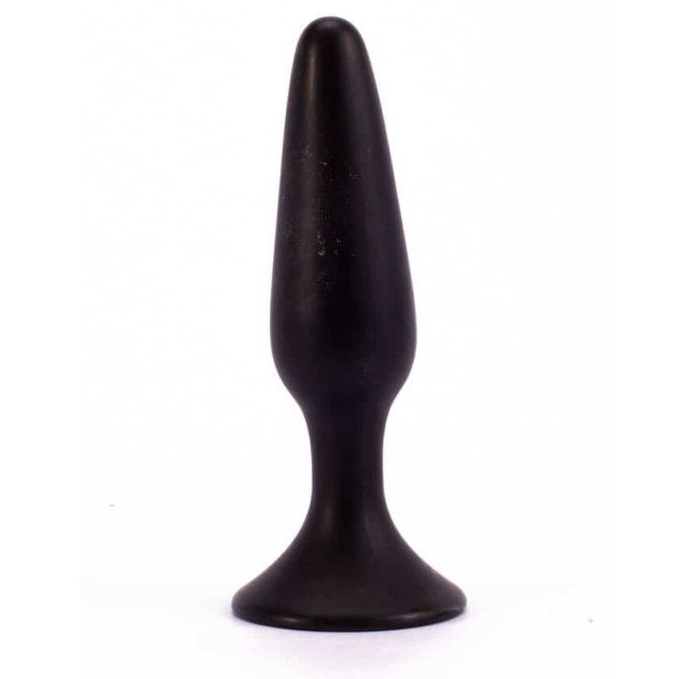 Купить чёрная анальная пробка с ограничительным основанием lure me silicone anal plug - 12,1 см. Image