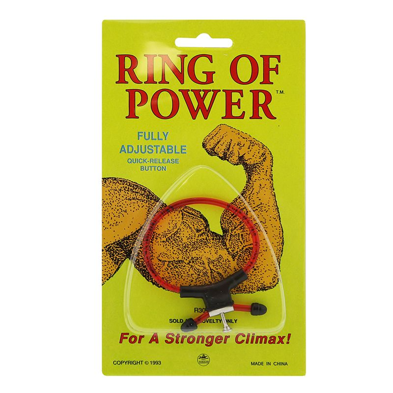 Купить красно-чёрное эрекционное кольцо с утяжкой ring of power adjustable ring Image