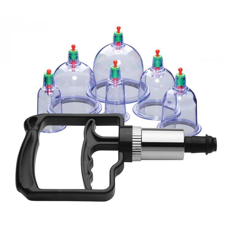 Купить набор помп для стимуляции sukshen 6 piece cupping set with acu-points Image