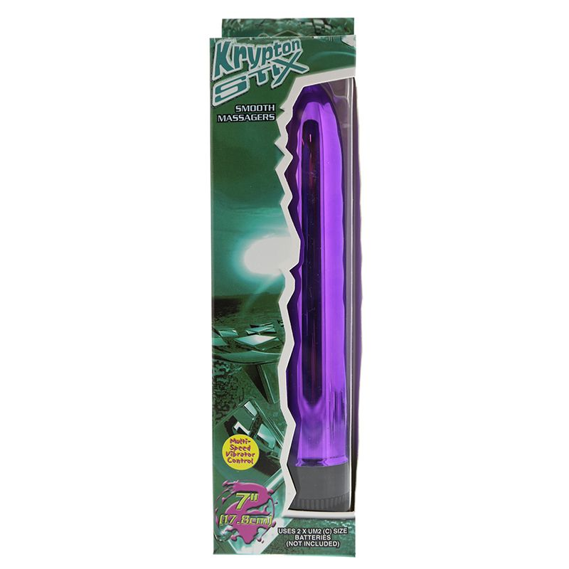 Купить фиолетовый классический вибратор krypton stix 7 massager - 17,8 см. Image