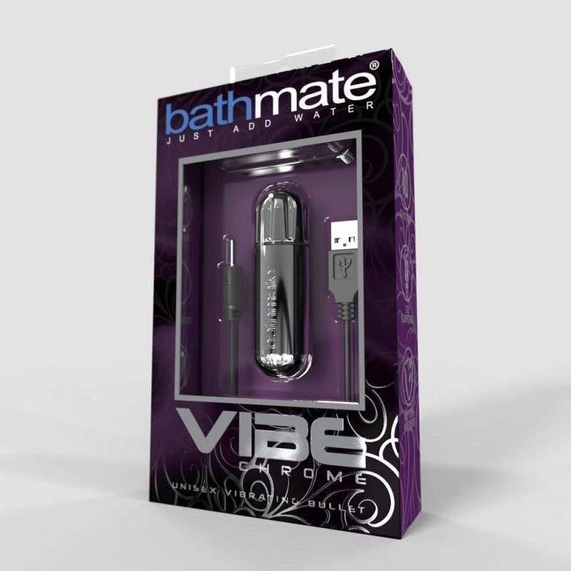 Купить серебристая перезаряжаемая вибропуля bathmate vibrating bullet vibe chrome Image