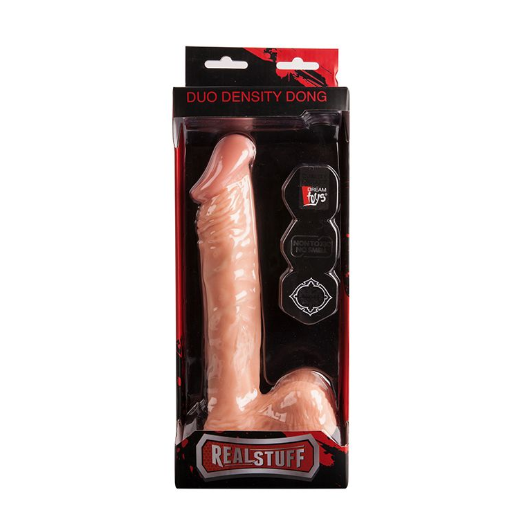 Купить телесный фаллоимитатор на присоске realstuff duo density dong 9inch - 22,9 см. Image