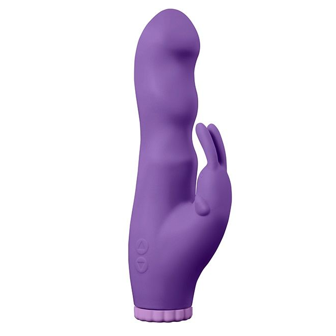 Купить фиолетовый вибратор с клиторальным стимулятором purrfect silicone deluxe rabbit 100fnct - 20 см. Image