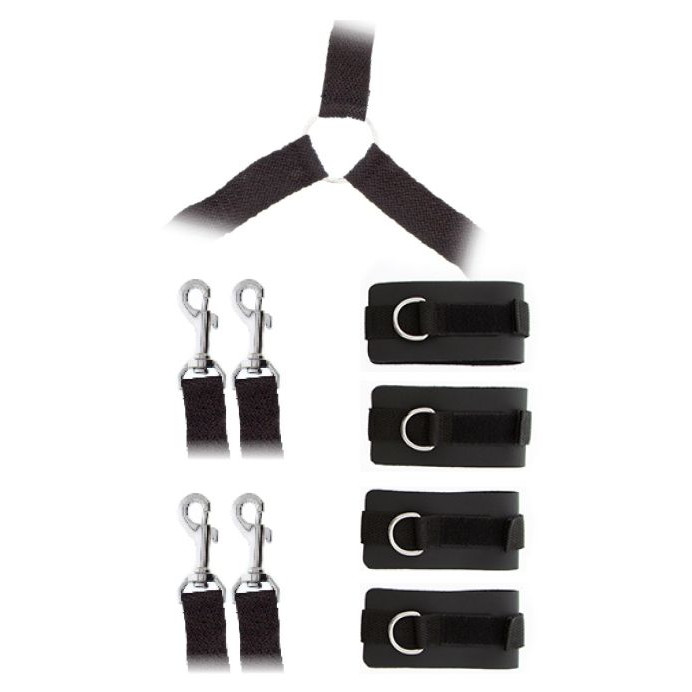 Купить комплект наручников и поножей luxurious bed restraint cuff set Image