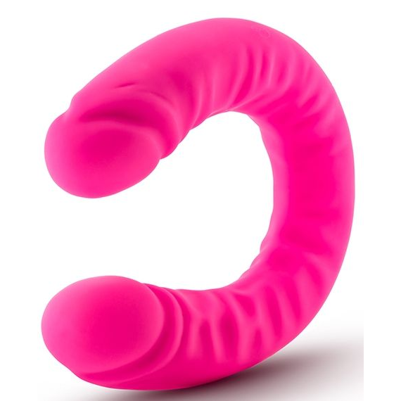 Купить розовый двусторонний фаллоимитатор 18 inch silicone slim double dong - 45,7 см. Image