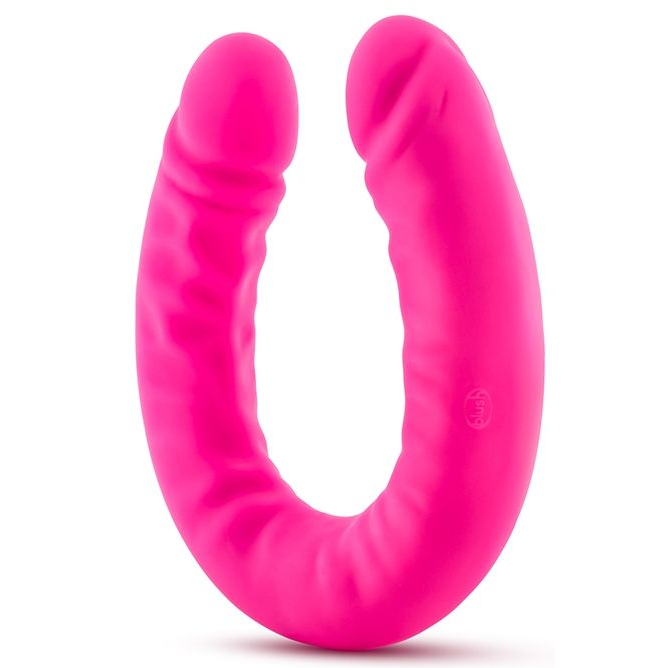 Купить розовый двусторонний фаллоимитатор 18 inch silicone slim double dong - 45,7 см. Image