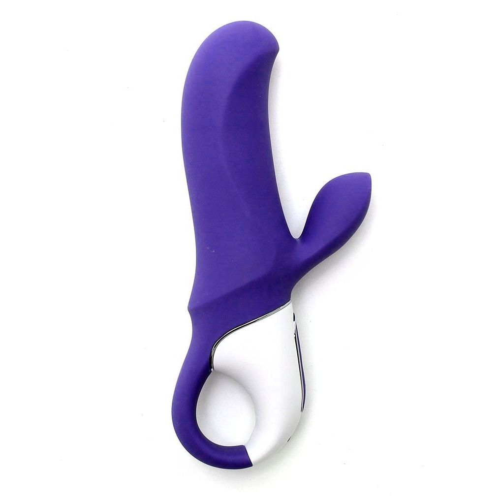 Купить фиолетовый вибратор satisfyer magic bunny с клиторальным отростком - 17,6 см. Image