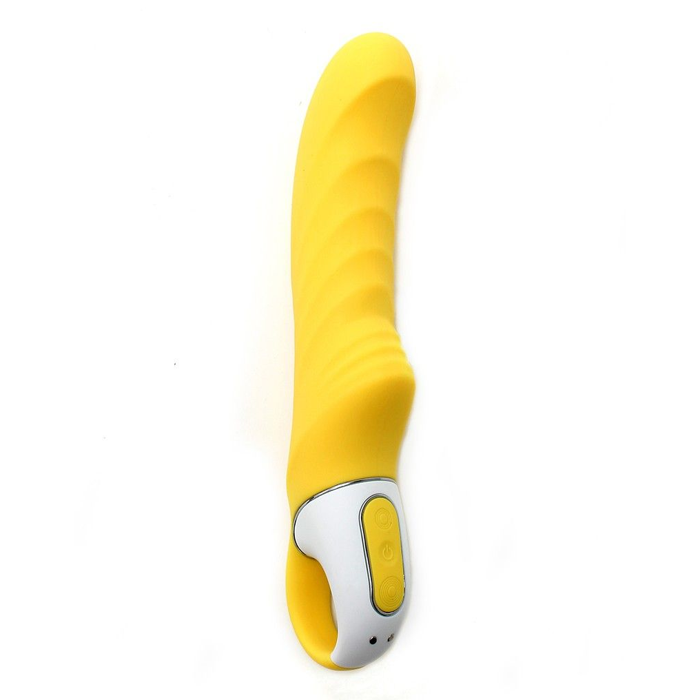 Купить жёлтый вибратор satisfyer yummy sunshine - 22,5 см. Image