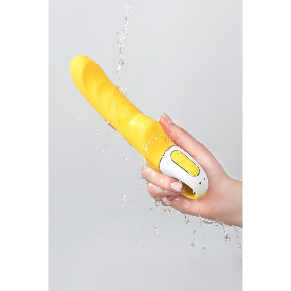 Купить жёлтый вибратор satisfyer yummy sunshine - 22,5 см. Image